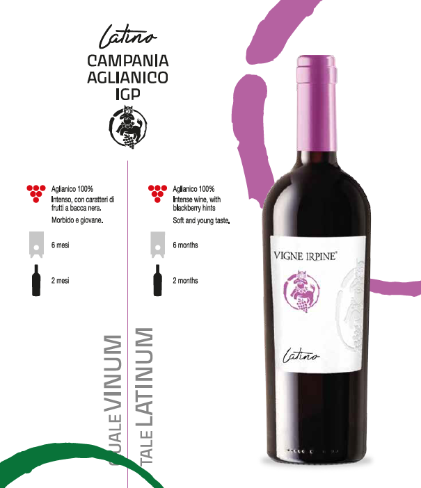 LATEINISCHER ROTWEIN CAMPANIA AGLIANICO IGP - 75CL - IRPINE WEINBERGE
